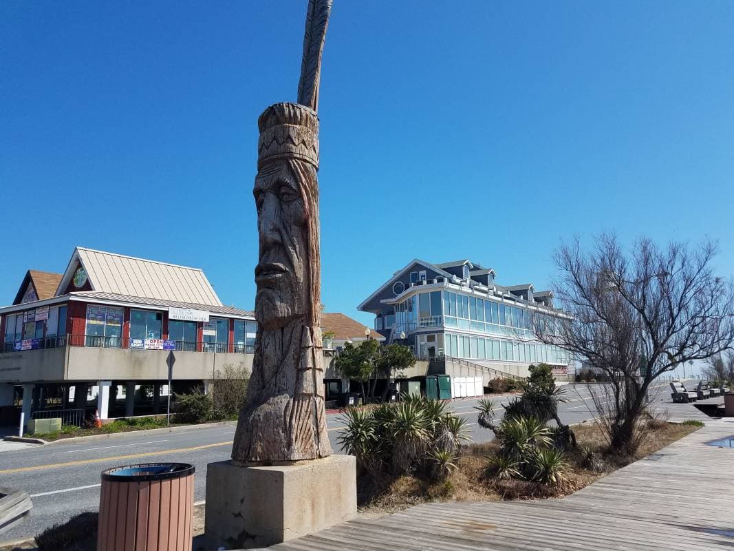totem pole at the Ocean City Inlet