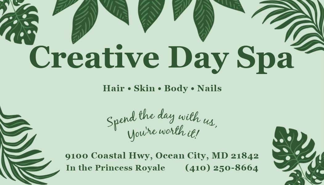 Creative Day Spa at the Princess Royale Hotel in Ocean City Md