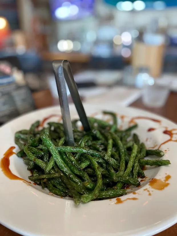 Longboard Cafe serves their signature green beans.