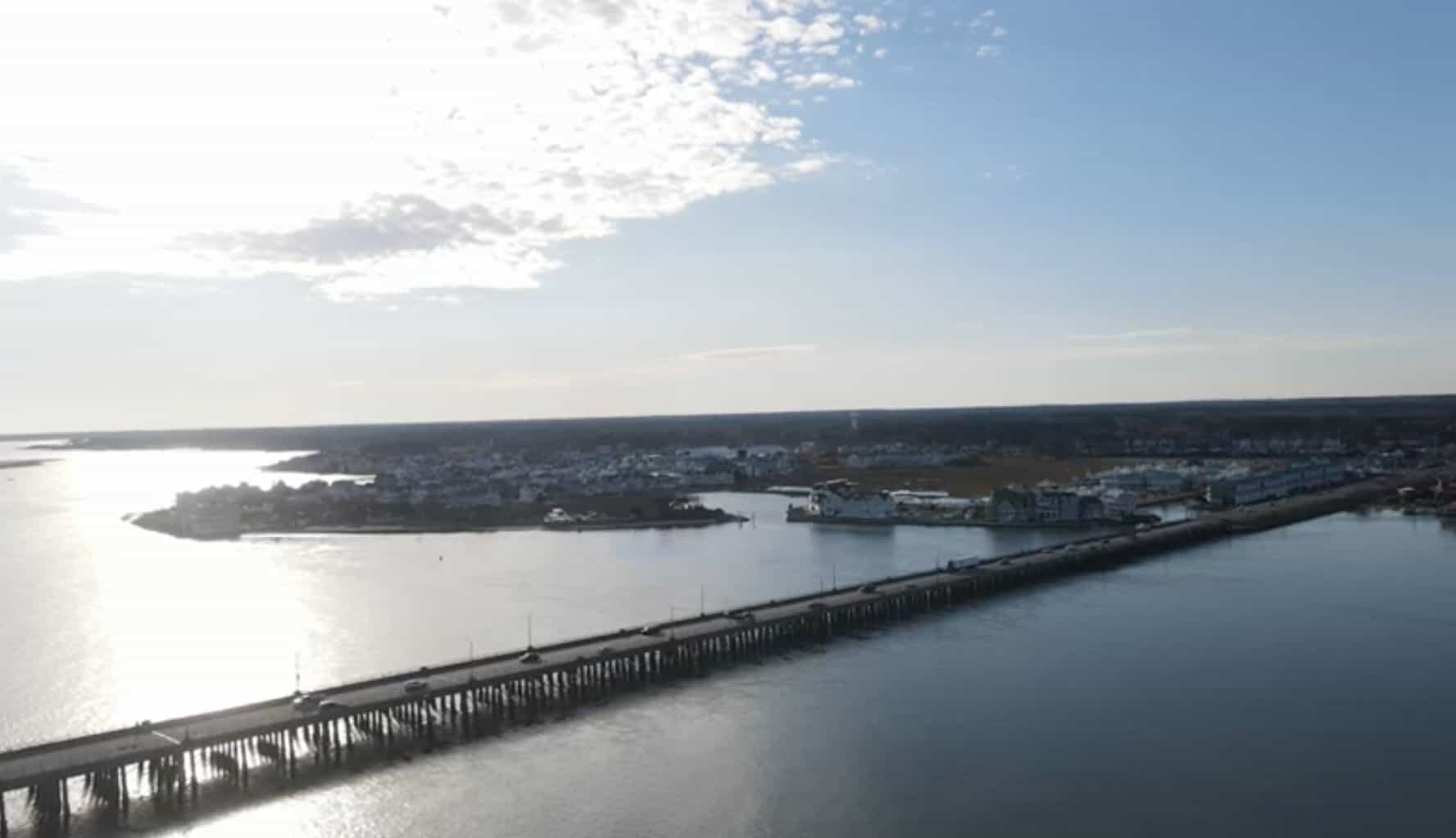Aerial Ocean City looking towards W Ocean City
