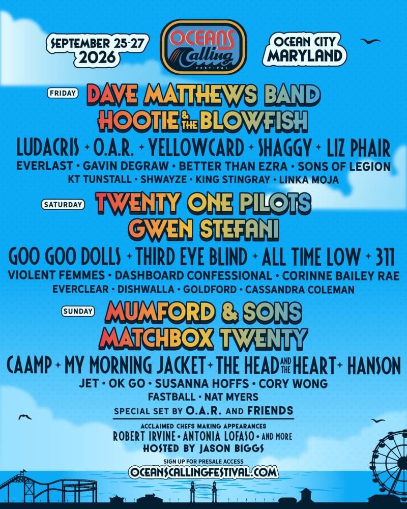 Line up for Oceans Calling 2026