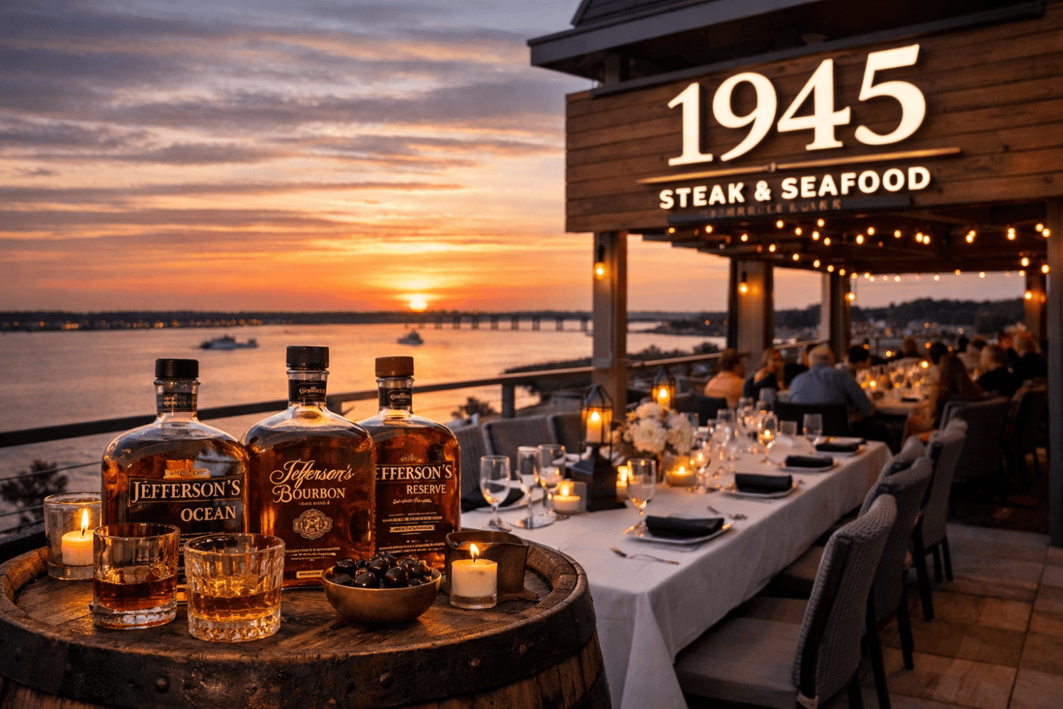 Jeffersons Bourbon tasting at 1945 Steakhouse in Ocean City Md April 2026