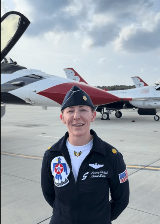 maj laney schop usaf thunderbirds lead solo pilot